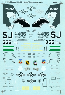 Super Scale 48-0752 - F-15 C Mod Eagle & F-15E Strike Eagle