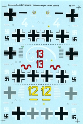 Super Scale 48-0777 - Messerschmitt Bf-109G-2/6 Aces