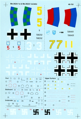 Super Scale 48-0781 - Messerschmitt Me-262A-1a & Me-262A-2