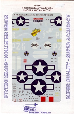 Super Scale 48-0786 - P-47D Razorback Thunderbolts