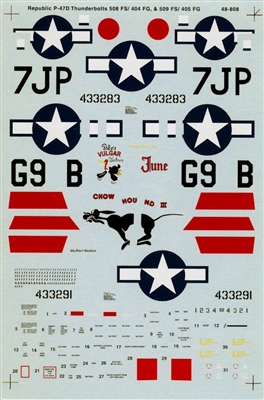 Super Scale 48-0808 - Republic P-47D Bubble Top Thunderbolts
