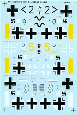 Super Scale 48-0810 - Messerschmitt Bf-109F-4/G2/H6