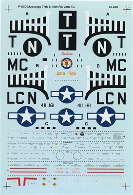 Super Scale 48-0820 - North American P-51D Mustangs