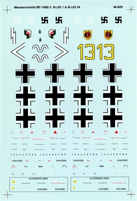 Super Scale 48-0829 - Messerschmitt Bf-109E-3