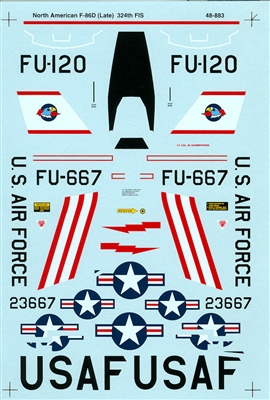 Super Scale 48-0883 - North American F-86D-50-NA