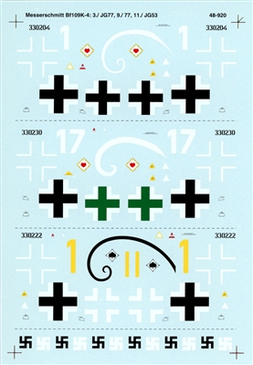 Super Scale 48-0920 - Messerschmitt Bf 109K-4