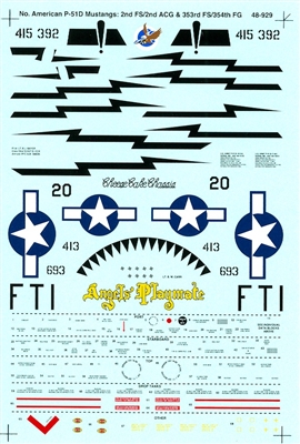 Super Scale 48-0929 - North American P-51D Mustangs