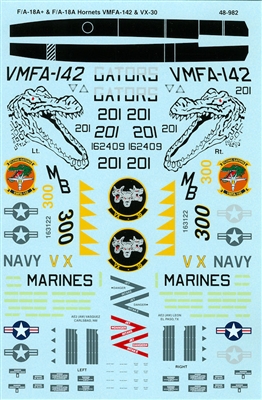 Super Scale 48-0982 - F/A 18A & F/A 18A+ Hornets