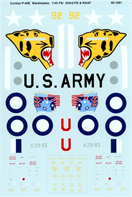 Super Scale 48-1001 - Curtiss P-40E Warhawks