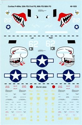 Super Scale 48-1025 - Curtiss P-40N Warhawks