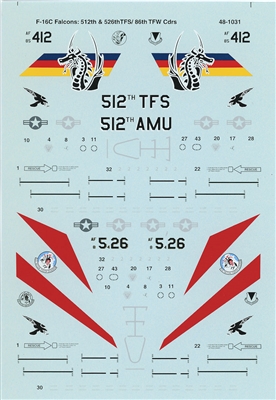 Super Scale 48-1031 - F-16C Falcons