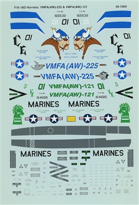 Super Scale 48-1069 - USMC F/A-18D Hornets