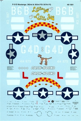 Super Scale 48-1081 - P-51D Mustangs