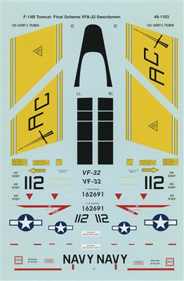 Super Scale 48-1103 - F-14B Tomcat Upgrade (VF-32)