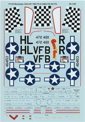 Super Scale 48-1106 - 8th Air Force Mustang Aces