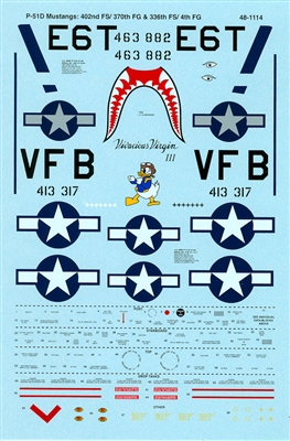 Super Scale 48-1114 - P-51D Mustangs