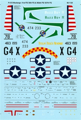 Super Scale 48-1129 - P-51D Mustangs