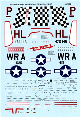 Super Scale 48-1137 - P-51D Mustangs 8th AF