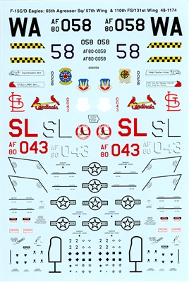 Super Scale 48-1174 - F-15C/D Eagles