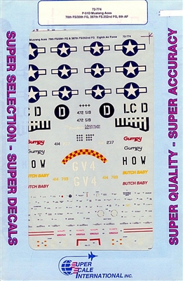 Super Scale 72-774 - P-51D Mustang Aces