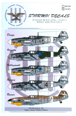 Stormo Decals 32-001 - Italian Bf.109 Aces - Part I