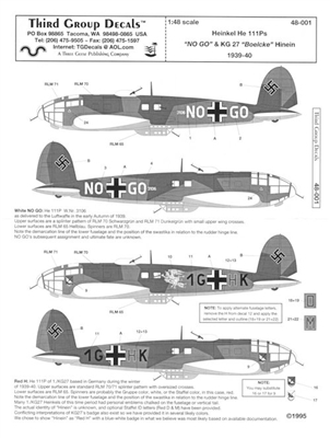 Third Group 48-001 - Heinkel He 111Ps