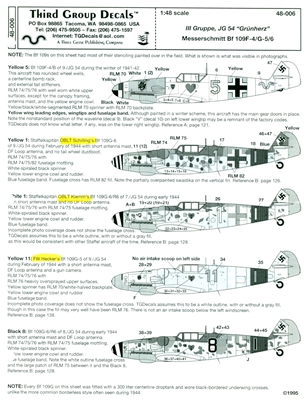 Third Group 48-006 - Messerschmitt Bf 109F-4/G-5/6