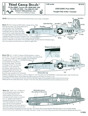 Third Group 48-010 - Vought F4U-4/AU-1 Corsair (USN/USMC Post-WWII)