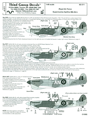 Third Group 48-011  - Supermarine Spitfire Mk. Vb/c (Royal Air Force)