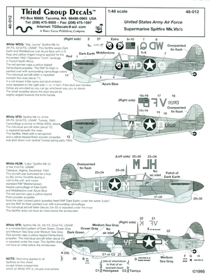 Third Group 48-012 - Supermarine Spitfire Mk. Vb/c (United States Army Air Force)