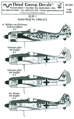 Third Group 48-025 - Focke-Wulf Fw 190A-4/5 (II/JG 1)