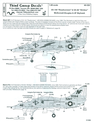 Third Group 48-030 - McDonnell-Douglas A-4F Skyhawks