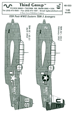 Third Group 48-033 - USN Post-WWII Eastern TBM-3 Avengers