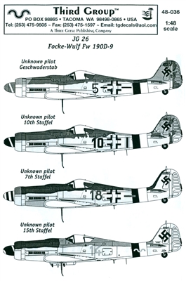 Third Group 48-036 - JG 26 Focke-Wulf Fw 190D-9