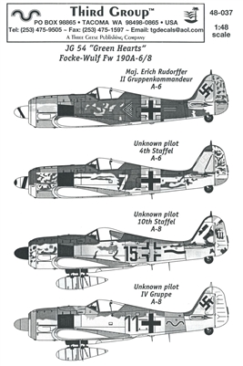 Third Group 48-037 - Focke-Wulf Fw 190A-6/8 (JG 54 "Green Hearts")