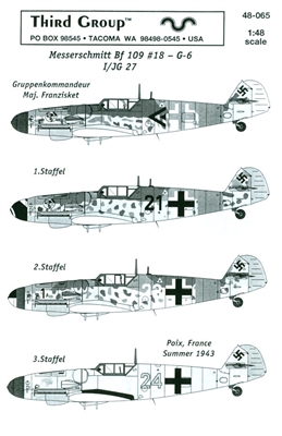 Third Group 48-065 - Messerschmitt Bf 109 #18 - G-6 - I/JG 27