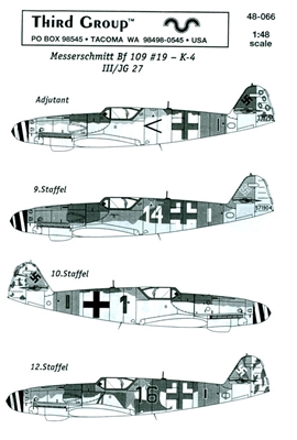 Third Group 48-066 - Messerschmitt Bf 109 #19 - K-4 III/JG27