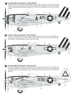 Three Guys Replicas TGR48015 - P-47N Thunderbolts (Late War, South Pacific)