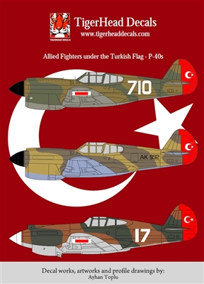 TigerHead Decals 48001 - Allied Fighters under the Turkish Flag - P-40s