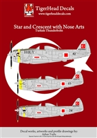 TigerHead Decals 72002 - Star and Crescent with Nose Arts (Turkish Thunderbolt)