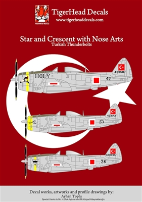 TigerHead Decals 72002 - Star and Crescent with Nose Arts (Turkish Thunderbolt)