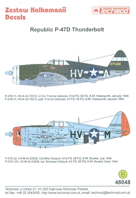 Techmod 48048 - Republic P-47D Thunderbolt