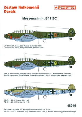 Techmod 48049 -  Messerschmitt Bf 110C