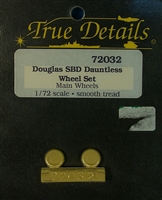 True Details 72032 - Douglas SBD Dauntless Wheel Set, Smooth Tread