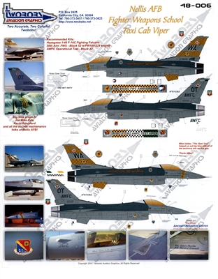 Twobobs 48-006 - F-16C Nellis AFB Fighter Weapons School, Taxi Cab Viper