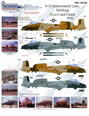 Twobobs 48-009 - A-10 Experimental Camo Warhogs (Peanut and Flipper)