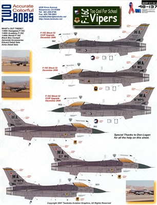 Twobobs 48-137 - F-16C Too Cool for School Vipers