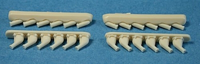 Ultracast 48009 - P-51D Mustang Detailed Exhausts (fits Tamiya Kit #61040 and #61044)