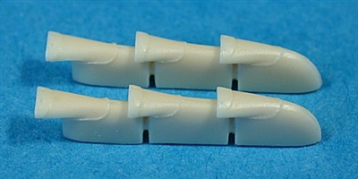 Ultracast 48041 - Supermarine Spitfire Mk VB Exhausts (fits Tamiya Kit #61033 & #61035)