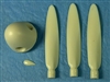 Ultracast 48113 Supermarine Spitfire Mk II / V Rotol 3-Blade Prop & Blunt Spinner (fits Tamiya & Hasegawa kits)